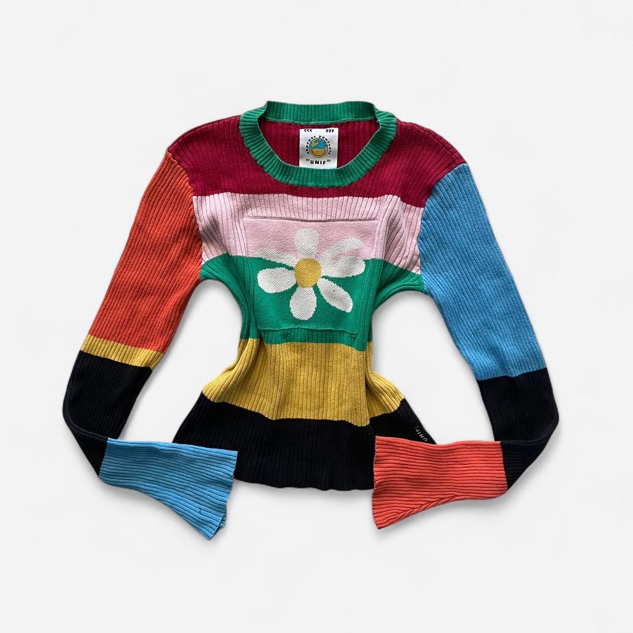 UNIF Women's Sweater - Multi - M – UNIF Y2K rainb… - image 1