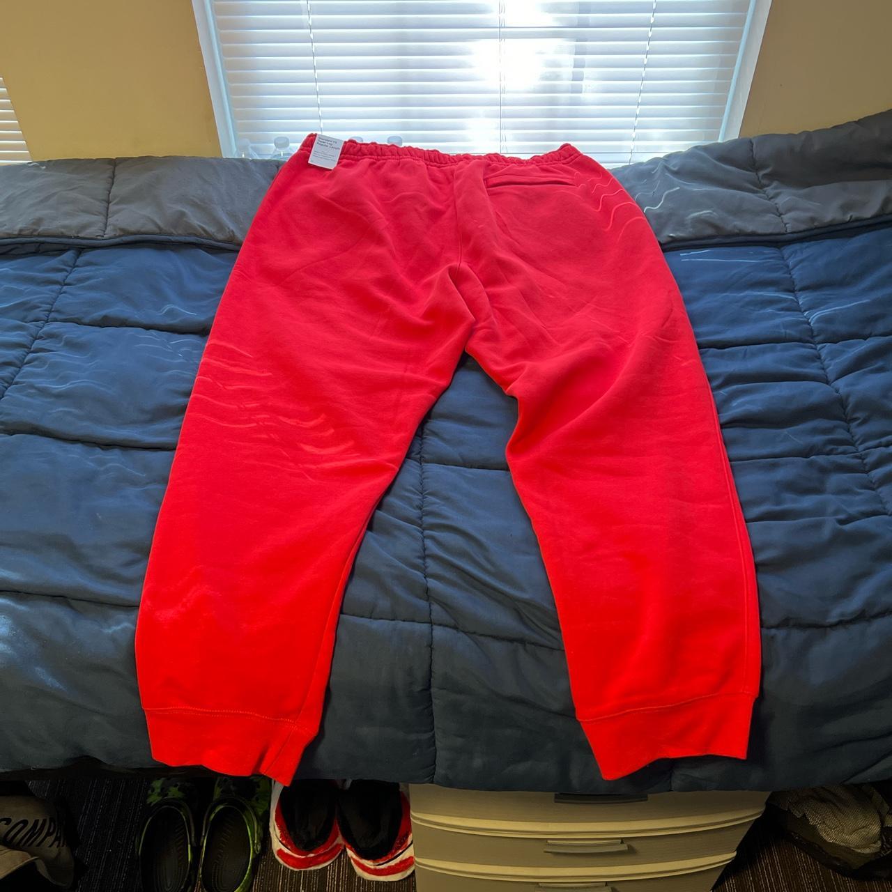 mens nike sweatpants red