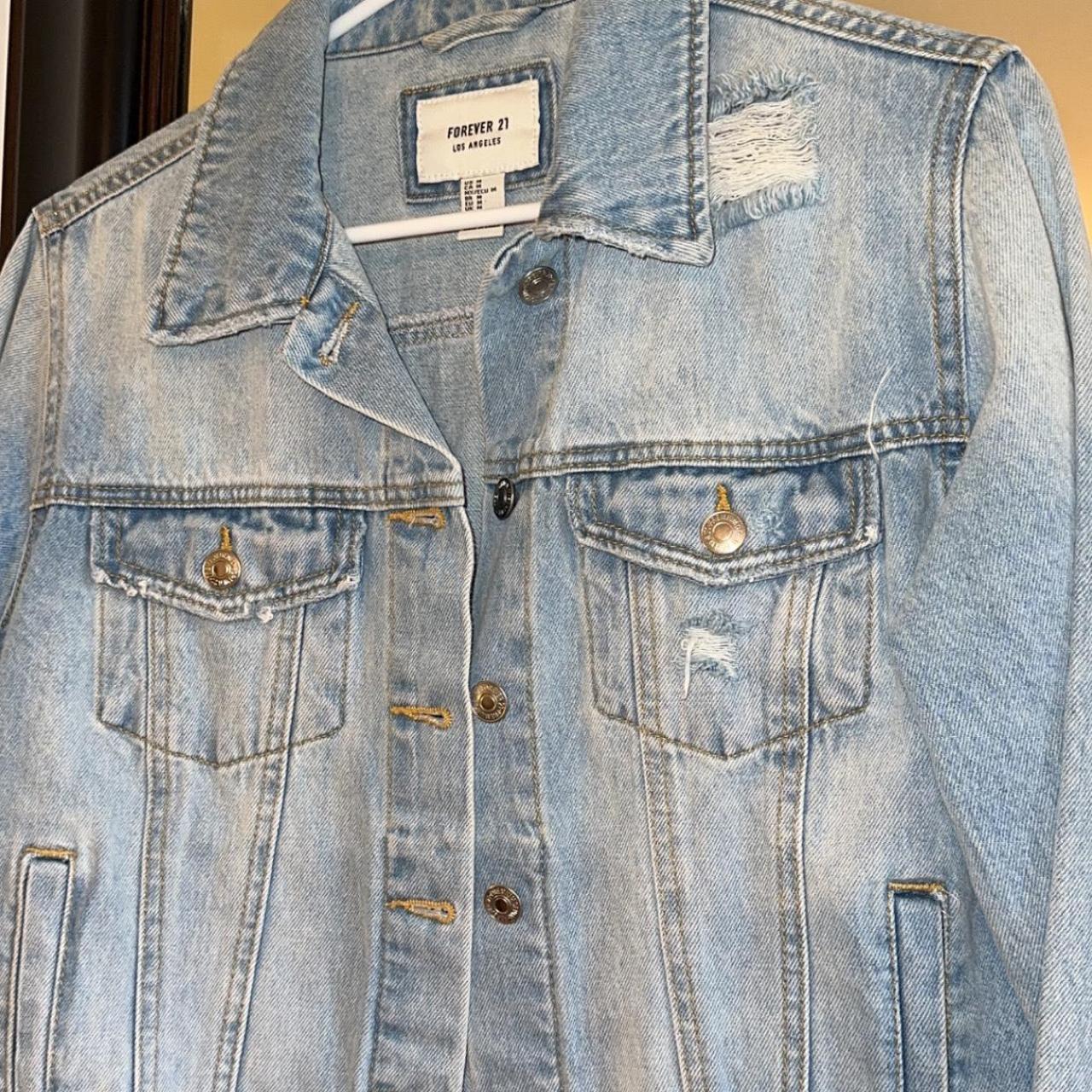 Forever 21 denim jacket Size medium Perfect condition - Depop