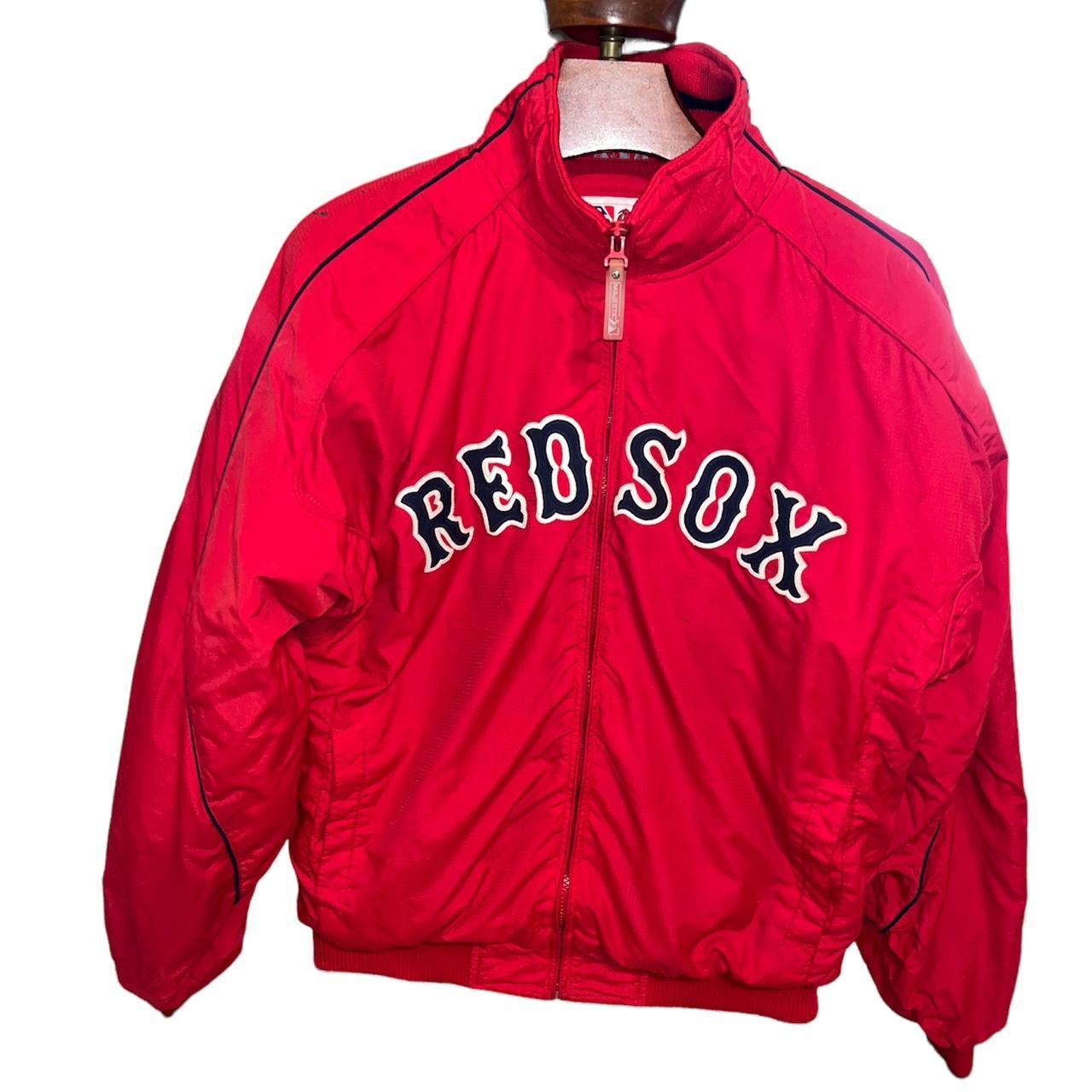 VINTAGE MAJESTIC boston red sox jacket authentic - Depop