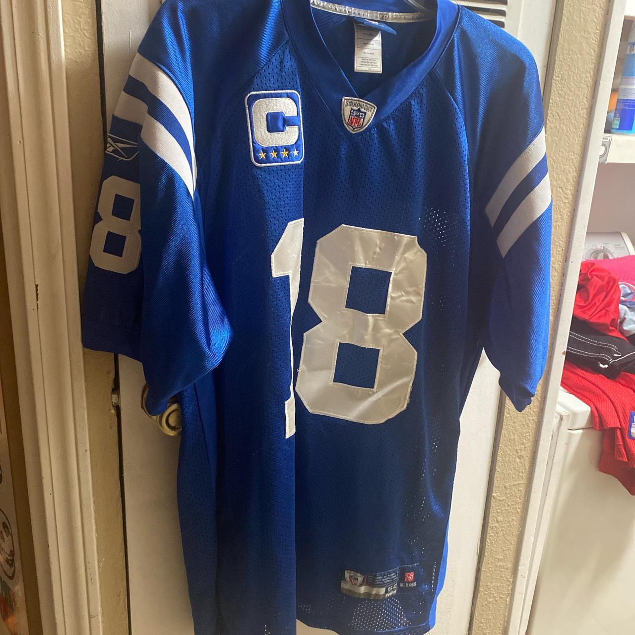 Blue Peyton manning captains jersey size - Depop