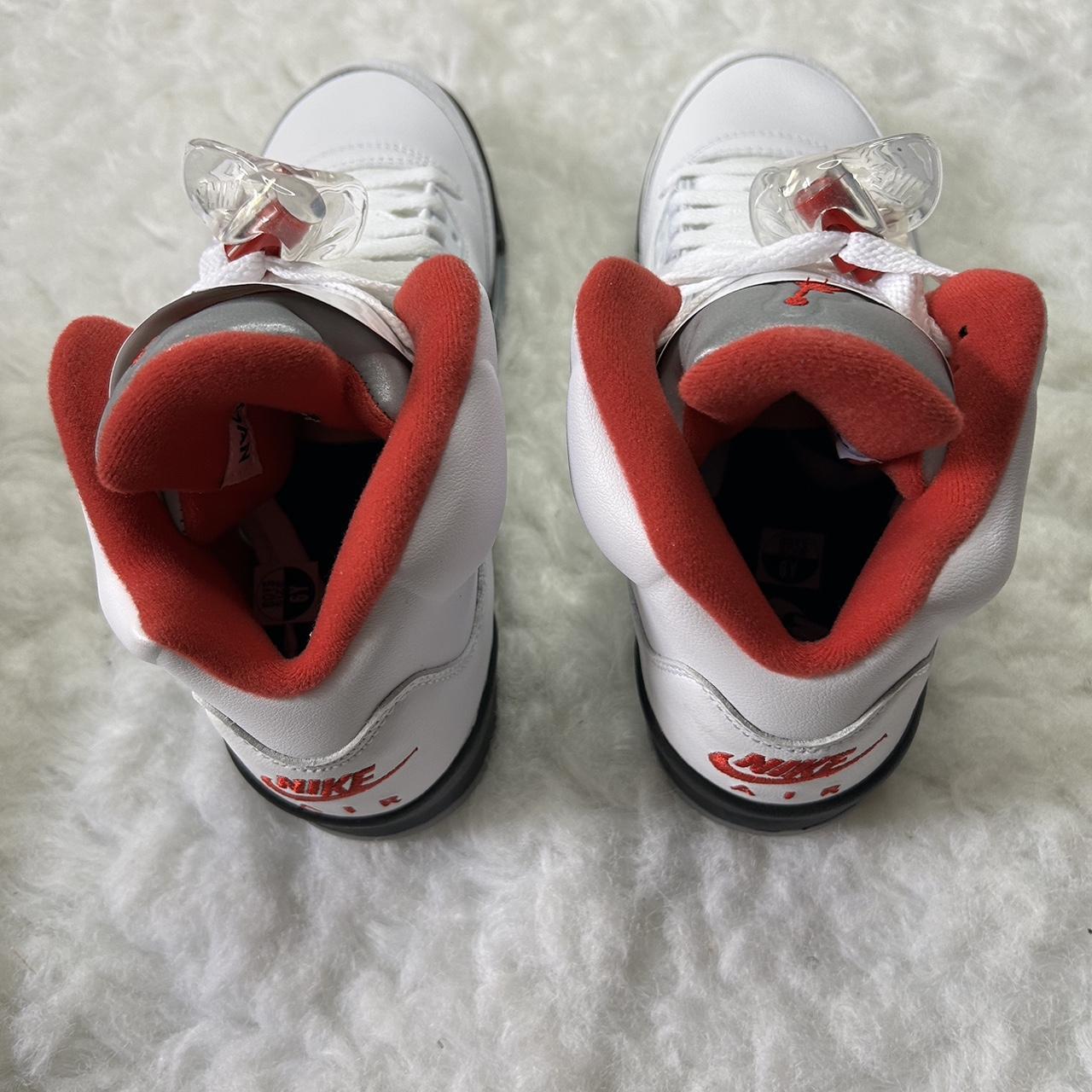 Jordan Retro Fire Red Silver Tongue Depop