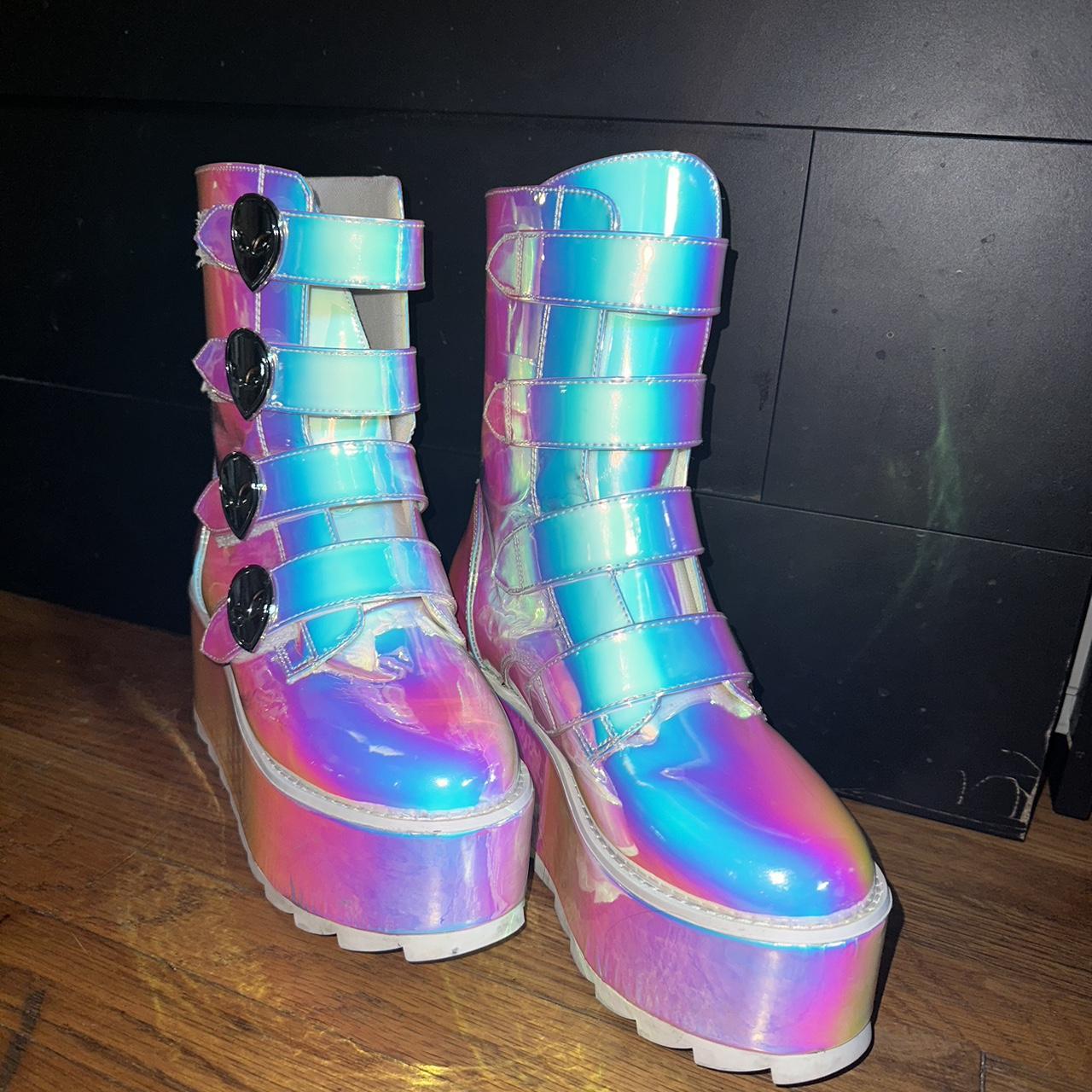 YRU Platforms “Karma Alien” YRU iridescent Platforms... Depop(02)