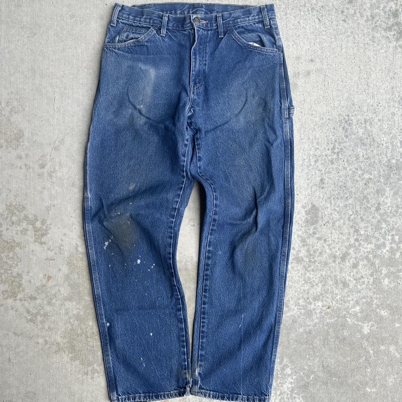 Workwear denim dickies pants genuine work pants,... - Depop