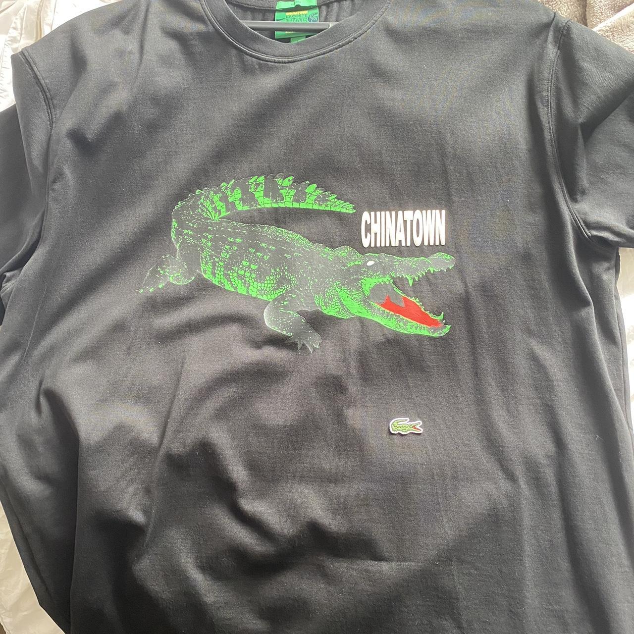 Chinatown Market x Lacoste Live black t shirt size L... - Depop