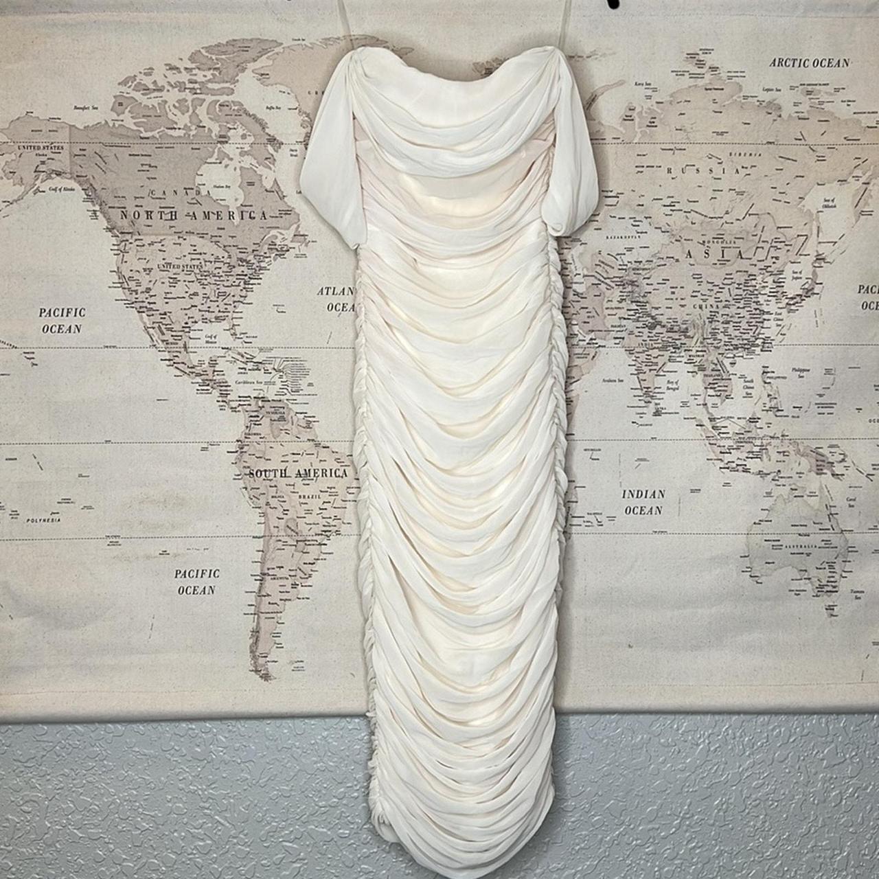 House of CB 'Carlotta' Ivory Ruched Draped