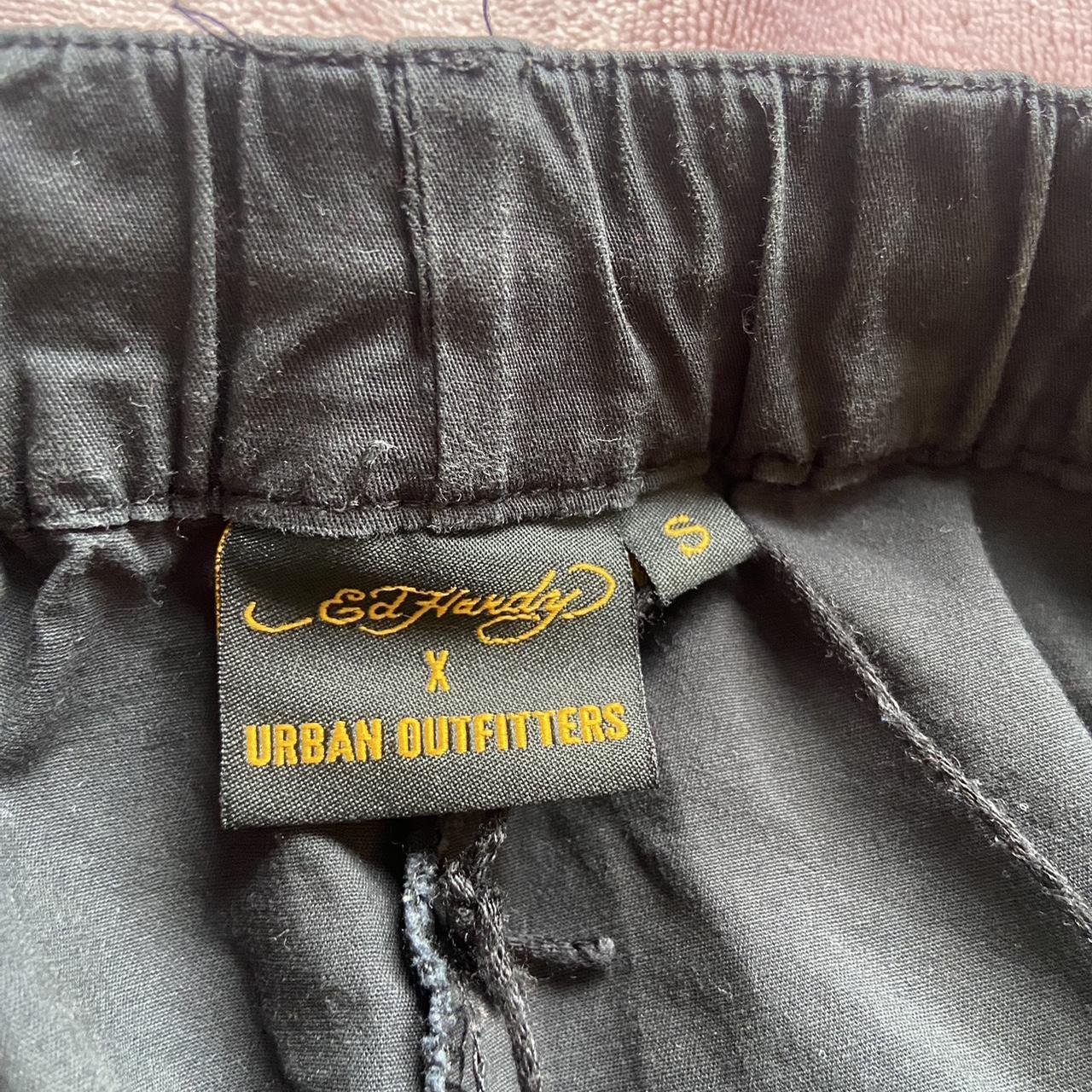 Low Rise Black Urban Outfitters Ed Hardy Cargos - Depop