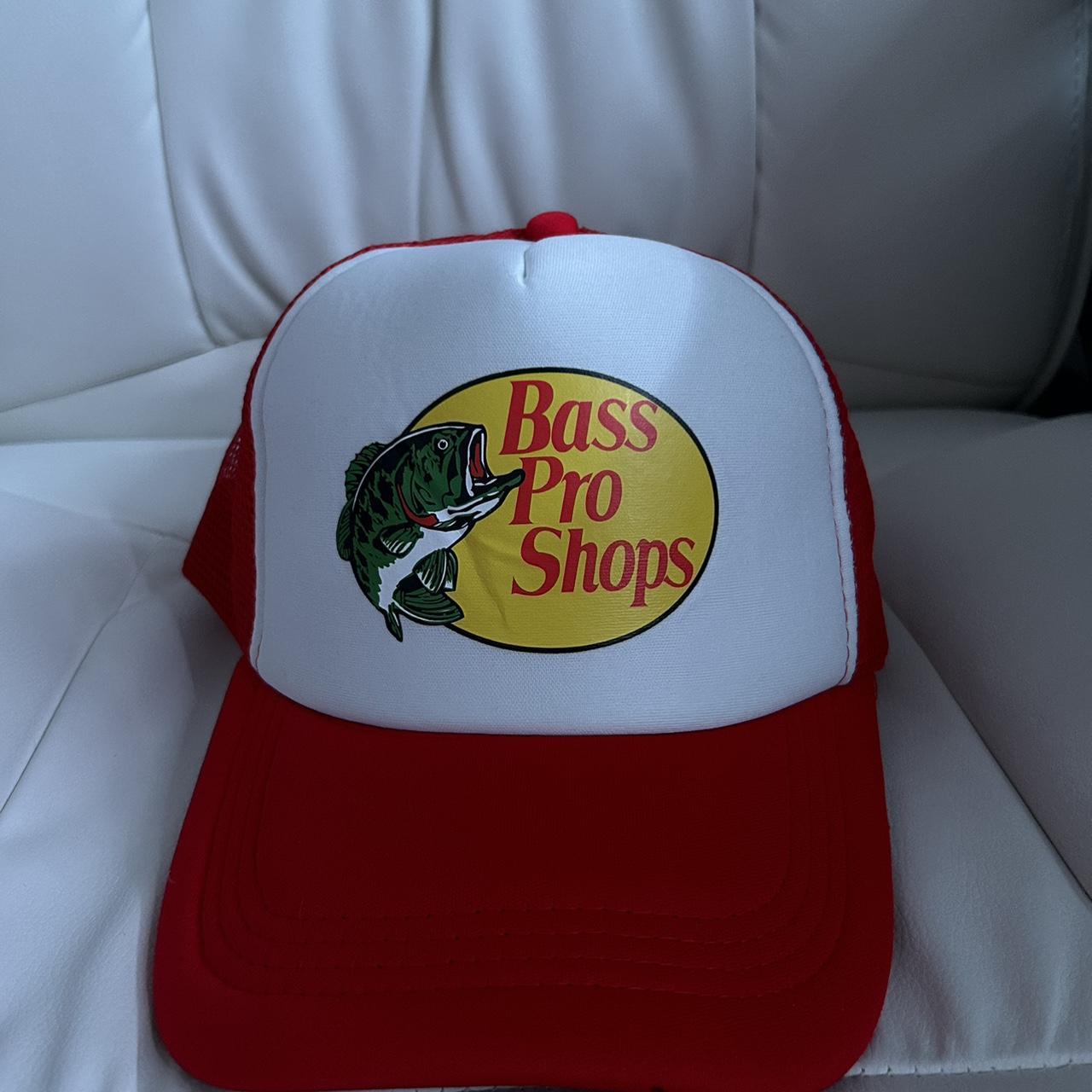 WHITE Bass pro shop Cap - Depop