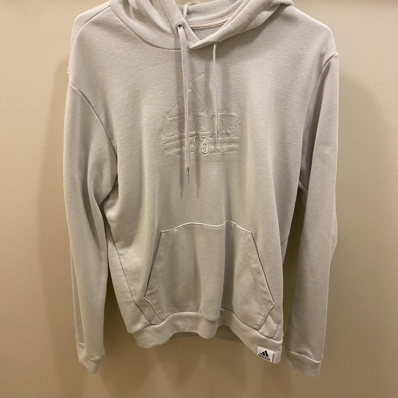 Adidas very light grey hoodie Size: Medium (true to... - Depop