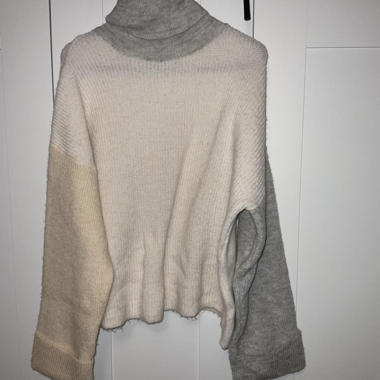 Mango Chaco knitwear jumper ecru in size S. worn