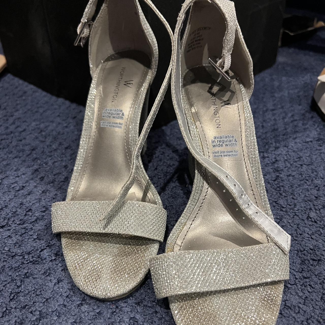 Worthington store silver heels