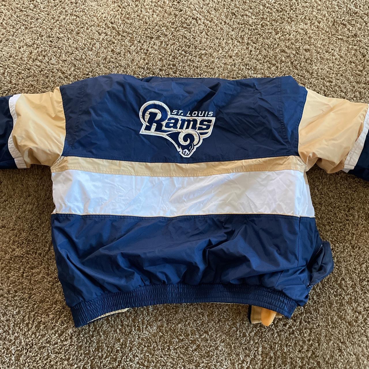 St Louis Rams leather coat XL - Depop