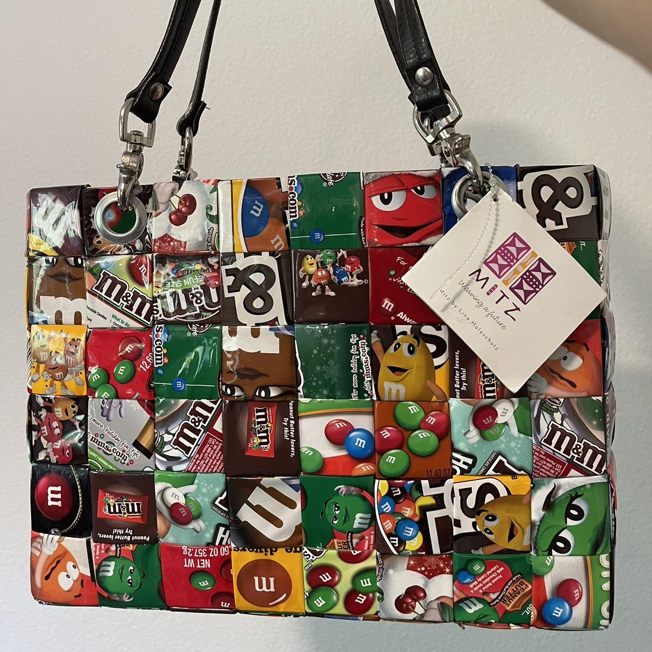 M&M Women's Handbag Purse hotsell Large Double Handle Bag for M&M Candy Wrappers