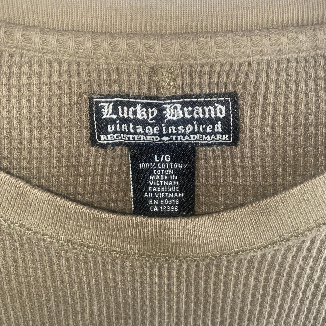 Lucky Brand Thermal Size L Small stain shown, great - Depop