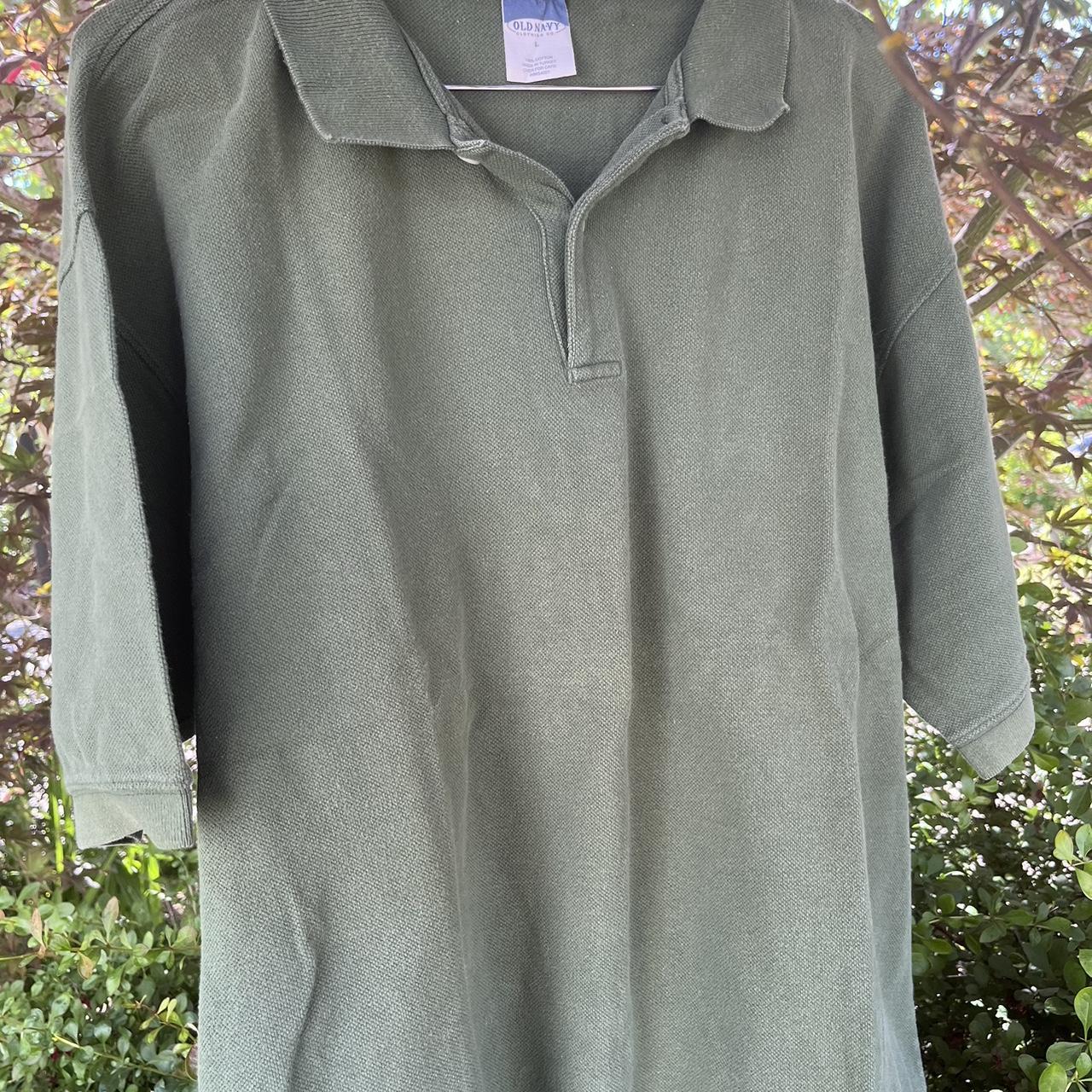 green vintage old navy polo - Depop