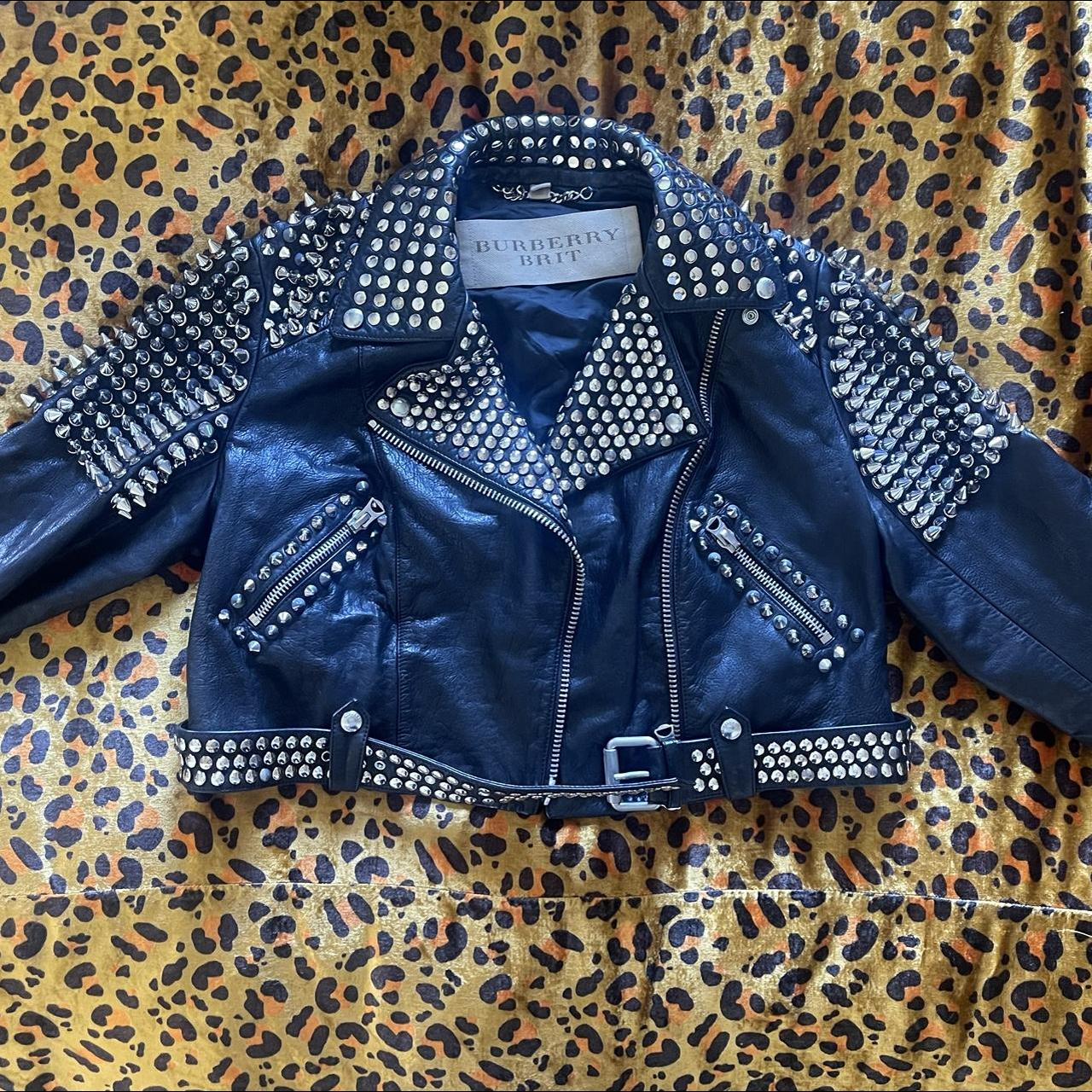 Burberry leather studded jacket