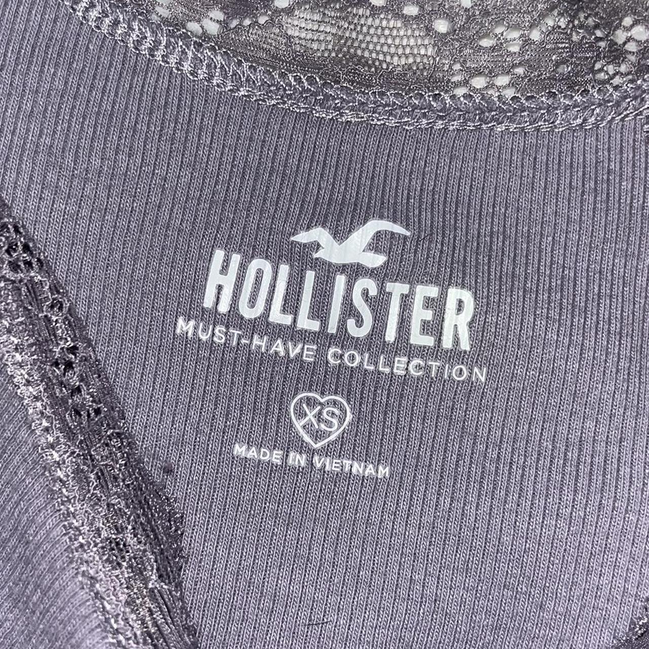 Hollister y2k Grey Lace Tank Top Fits a size - Depop