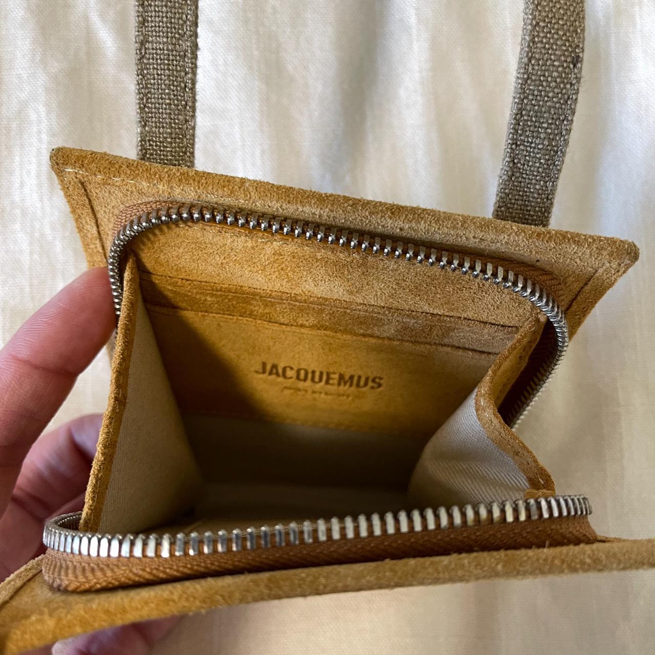 Jacquemus Tan Suede 'Le Gadjo' Wallet. Suede wallet... Depop