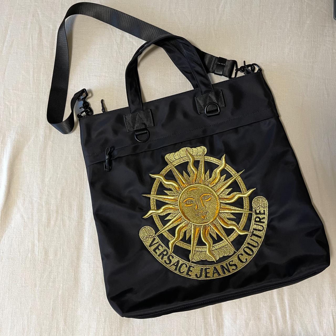 Versace Jeans Couture - Black Sun Tote Bag. Coated... - Depop