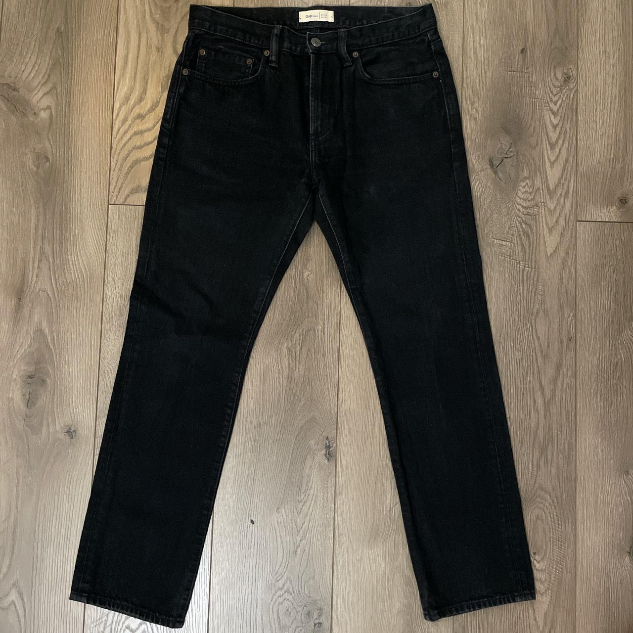 Men’s Gap Black denim jeans slim fit 31x30 Depop
