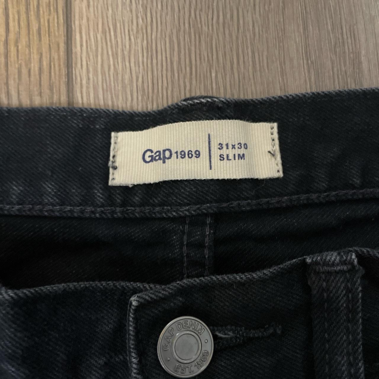 Men’s Gap Black denim jeans slim fit 31x30 Depop