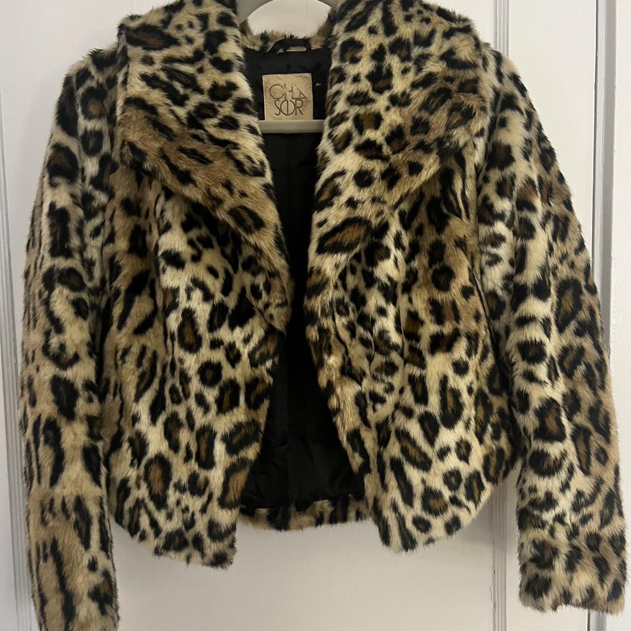 Chaser Cheetah Print Coat - Depop