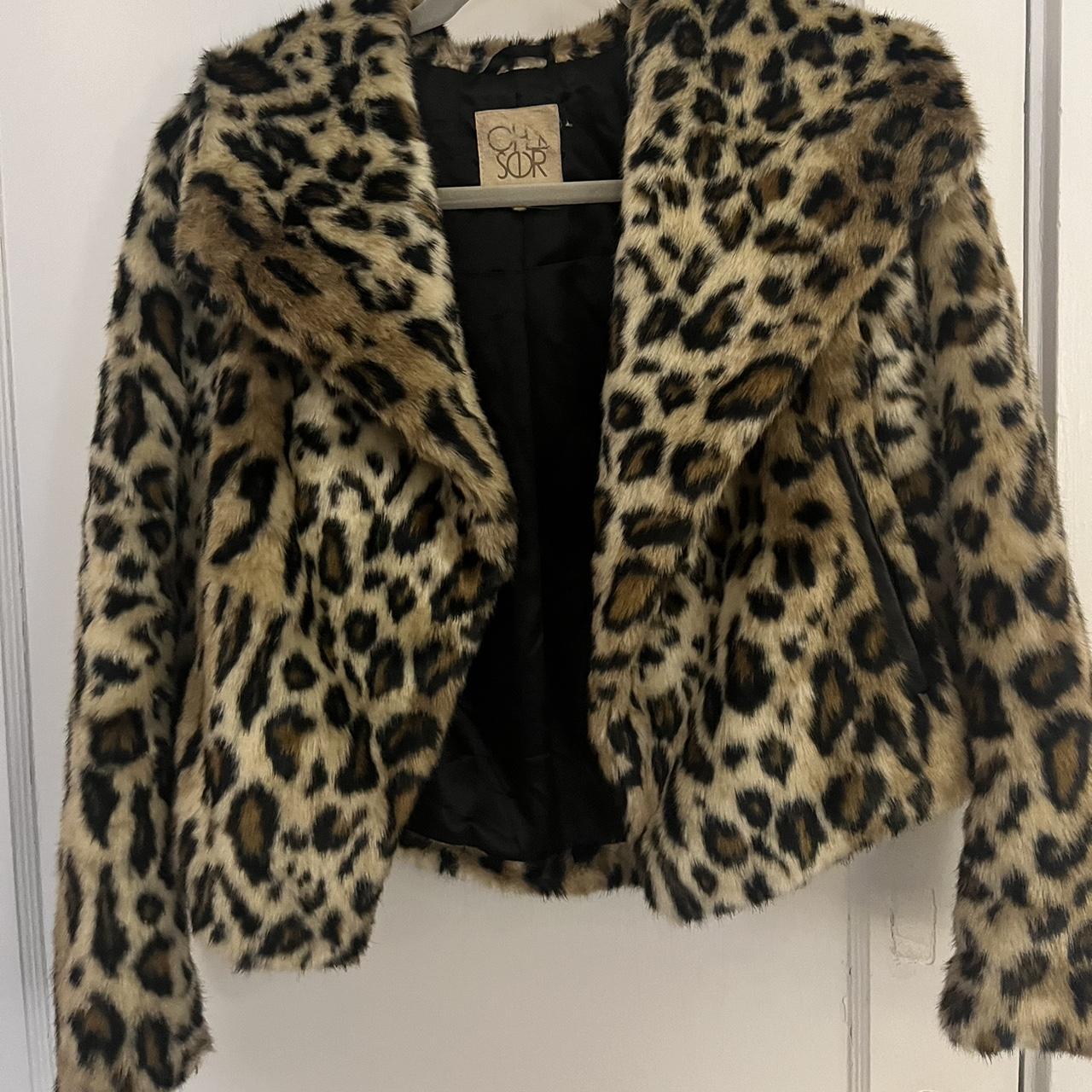 Chaser Cheetah Print Coat - Depop