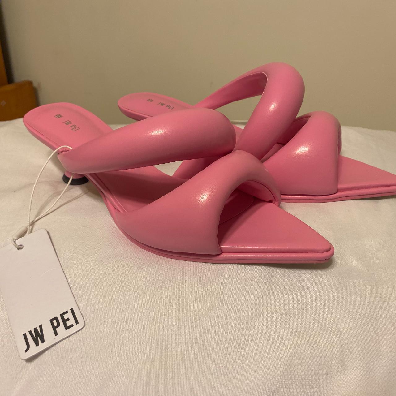 JW PEI Women's Sara Mule Heeled Sandals size 8 or 39 EU Lavender $89.99  MSRP NEW