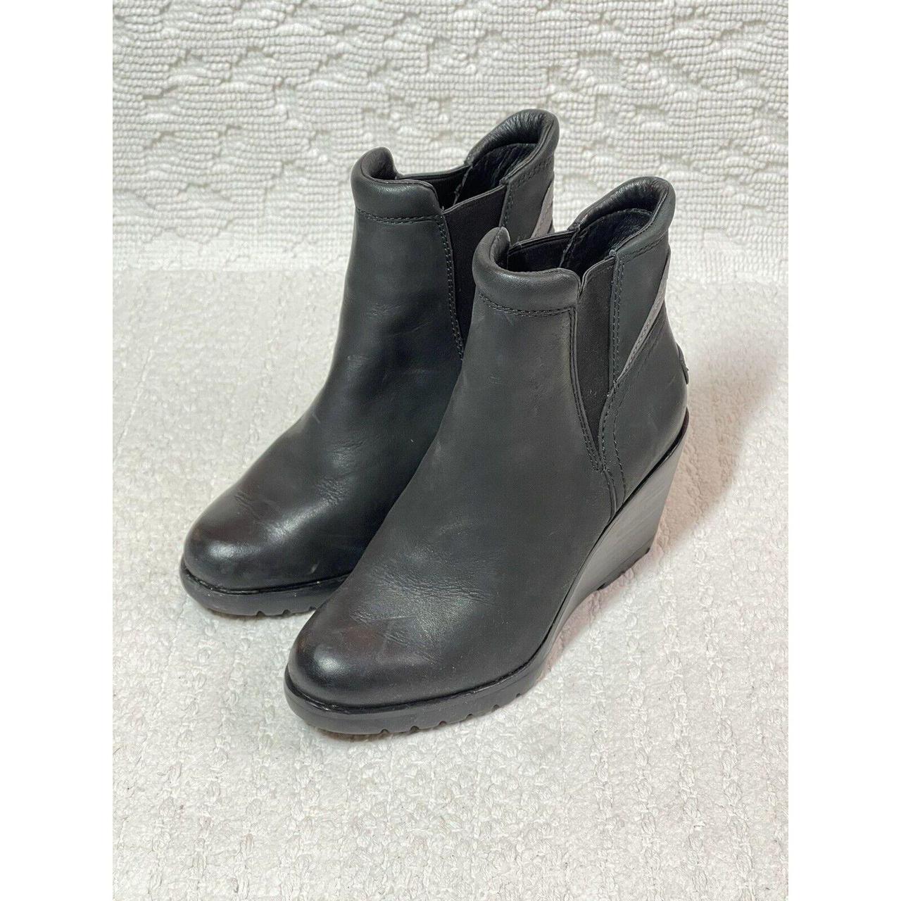 Sorel After Hours Chelsea Ankle Boots Leather Wedge Depop