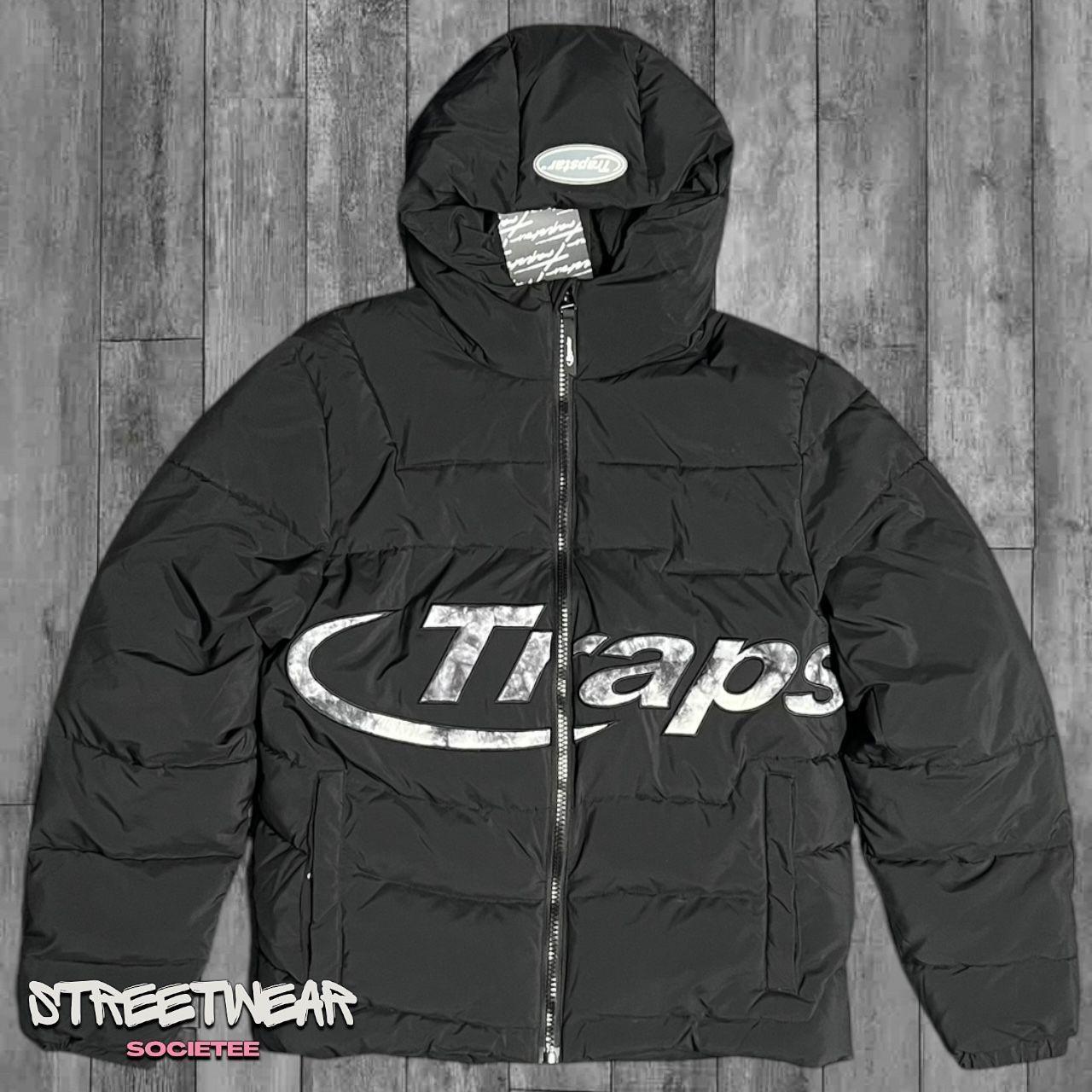 Trapstar Hyperdrive Puffer Jacket “V Panel” In Black... - Depop