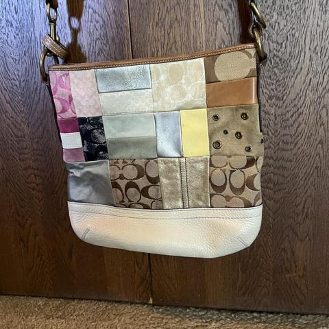 Coach Shoulder Suede Leather Patchwork Mosaic bag HO5S-9499. Preowned. |  #2100079650