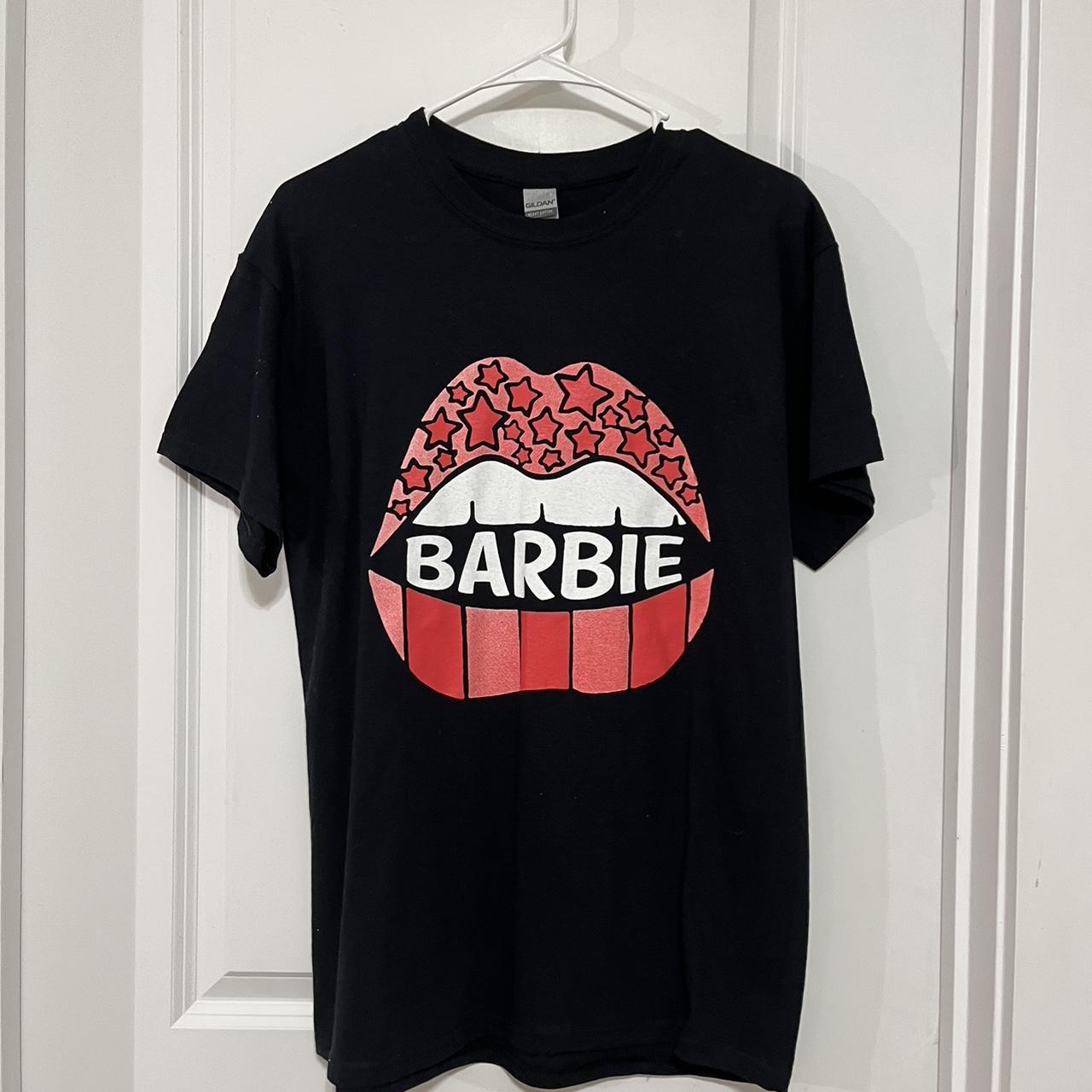 black barbie shirt. never worn and still had tag - Depop