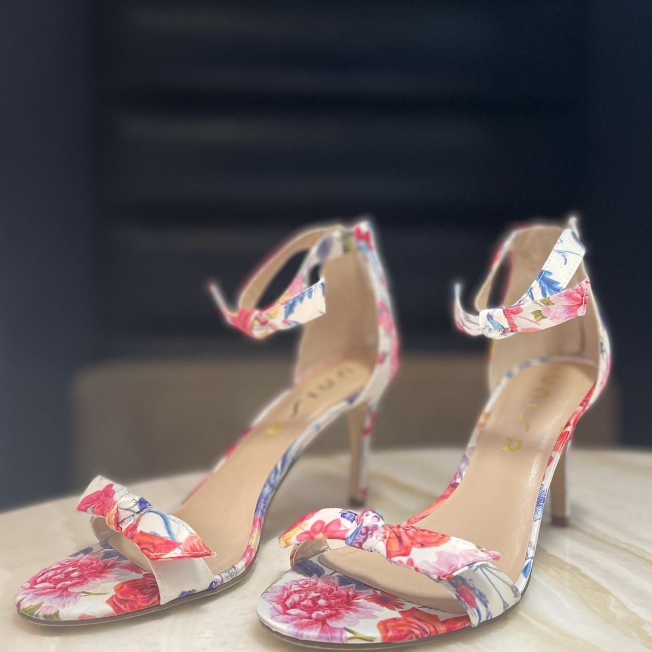 Unisa Women’s Pastel Floral Heels/Shoes Sz