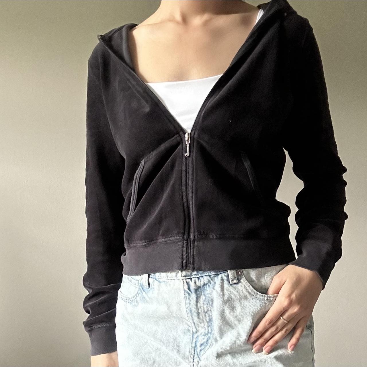 Y2K Juicy Couture black hoodie Labeled size L A... - Depop