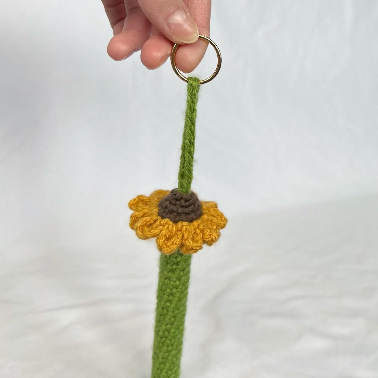 Crochet Sunflower Vape Holder Keychain Handmade... - Depop