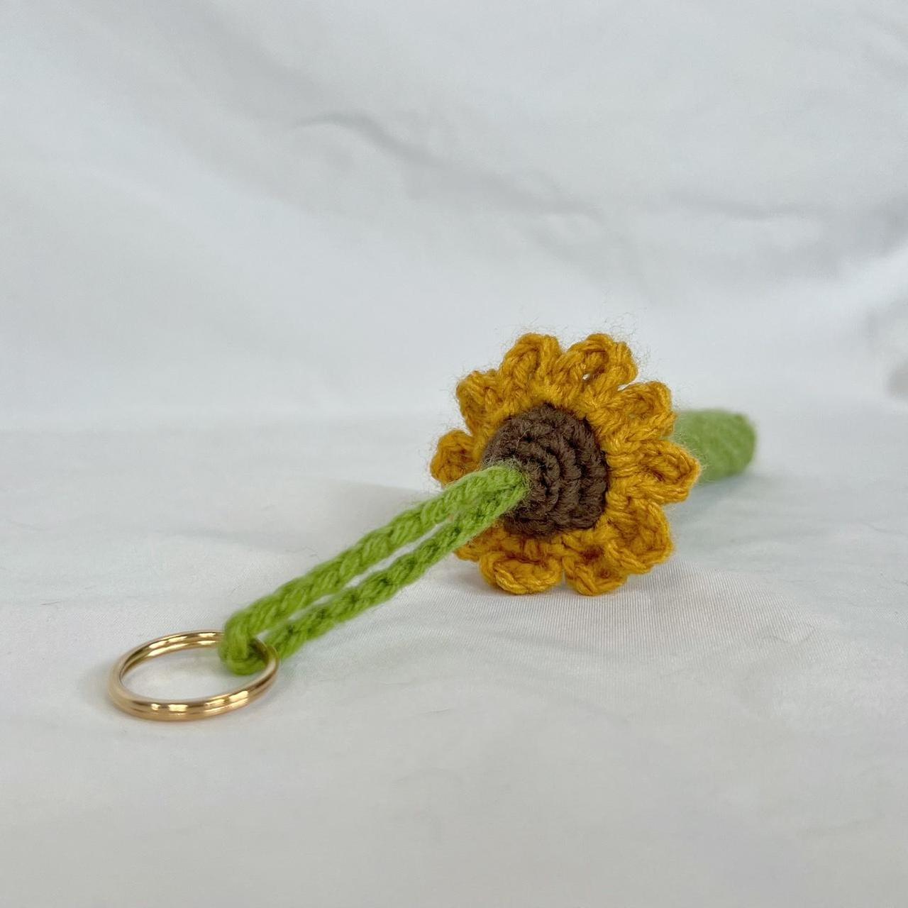 Crochet Sunflower Vape Holder Keychain Handmade... - Depop