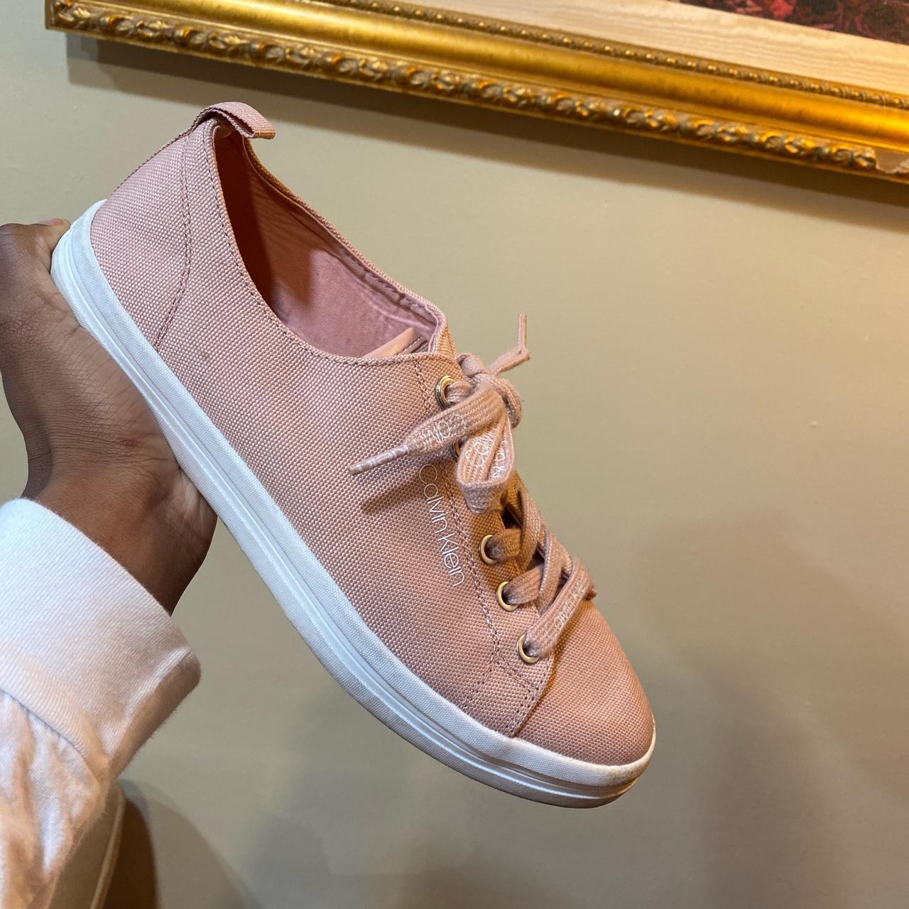 Light pink/beige Calvin Klein sneakers, US women’s