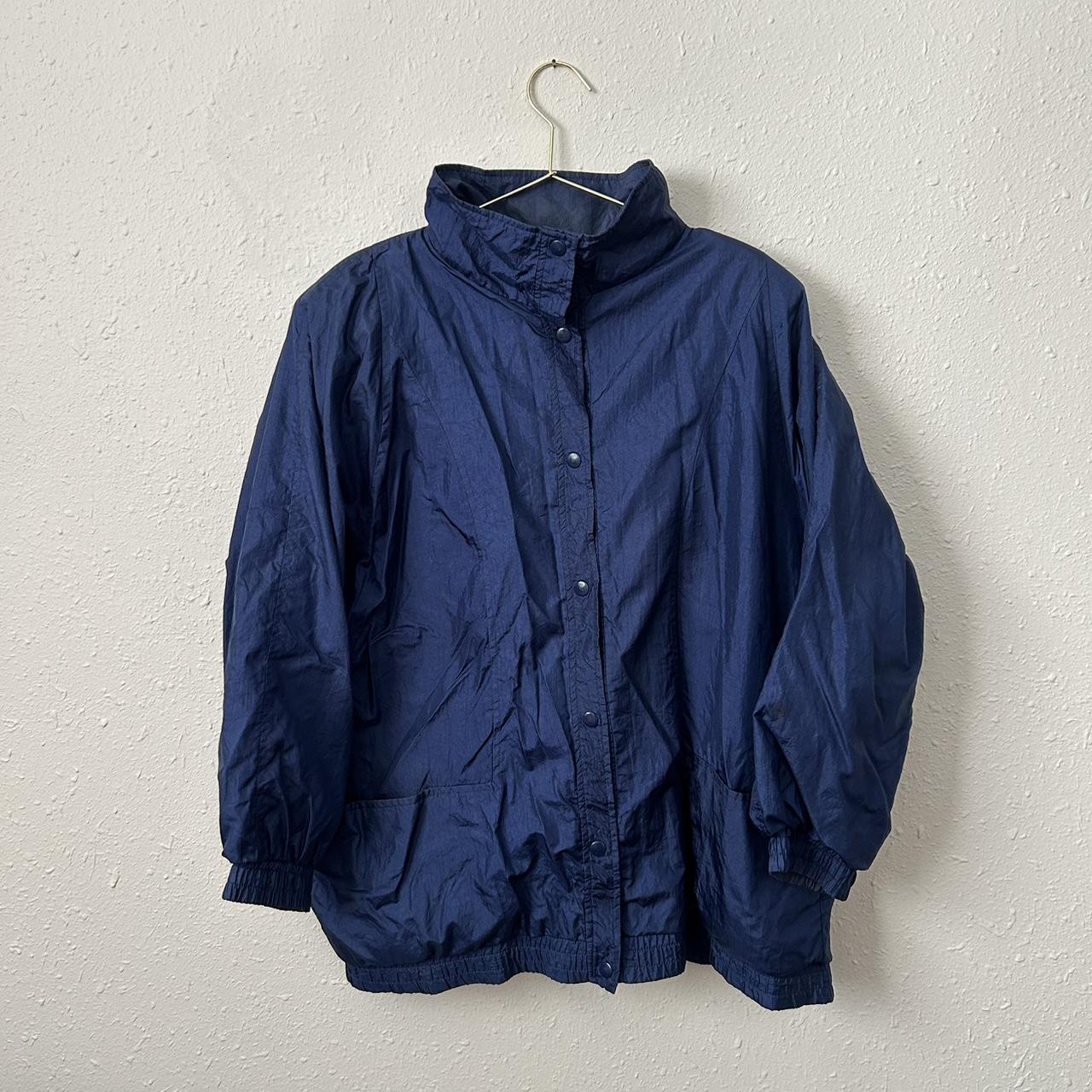 Blue Swisher Jacket 🌱 great retro style Some fading... - Depop
