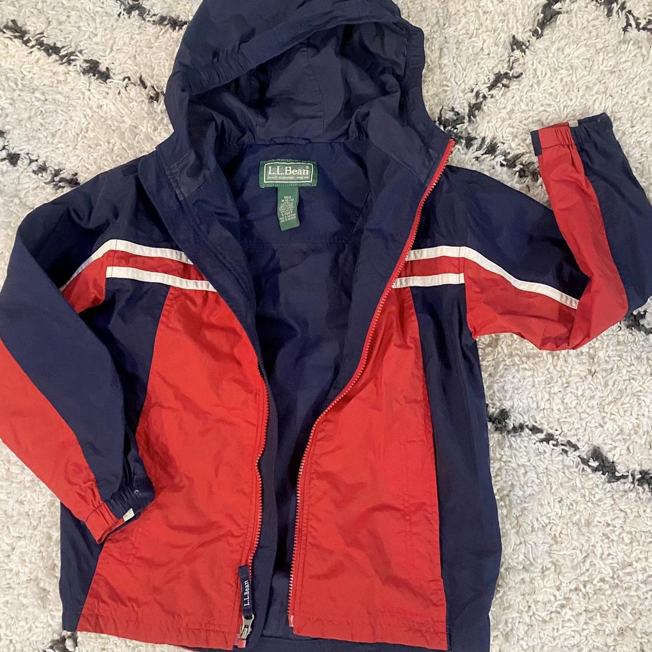 Llbean vintage windbreaker jacket -kids size... - Depop