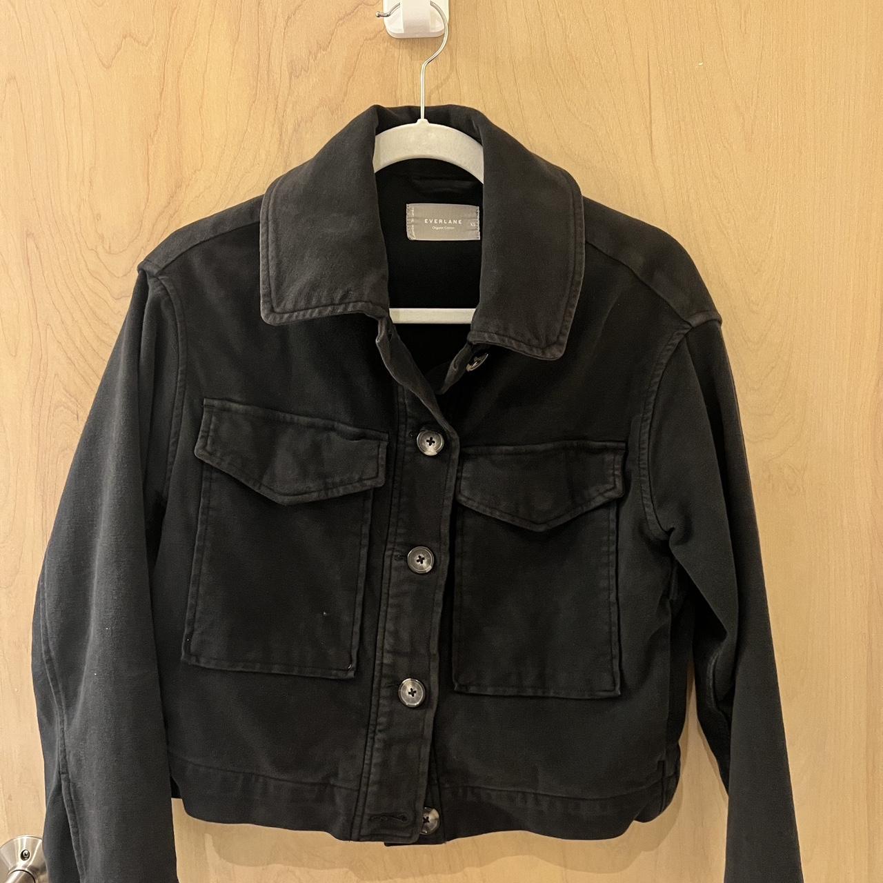 Everlane Utility Moleskin Jacket in black size... Depop