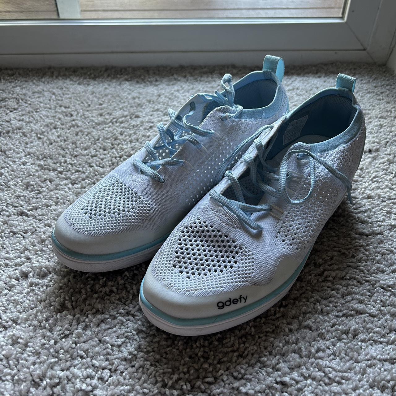 Women’s White & Blue Gravity Defyer Jenni Athletic... - Depop