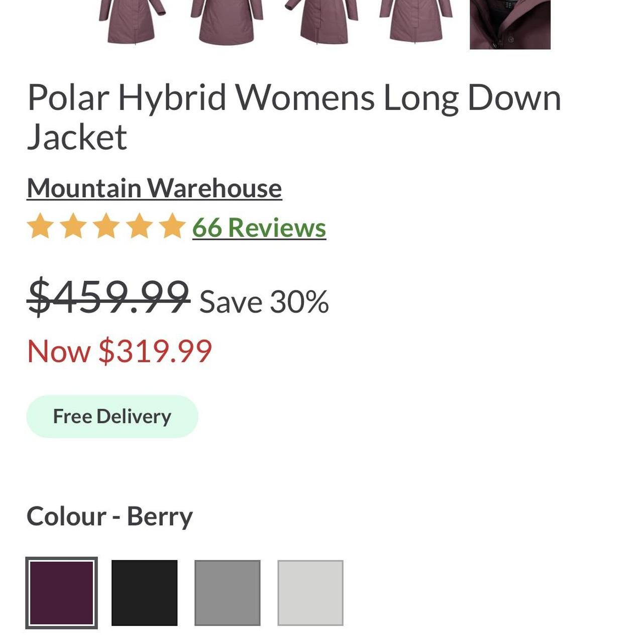 Polar hybrid womens long down jacket online