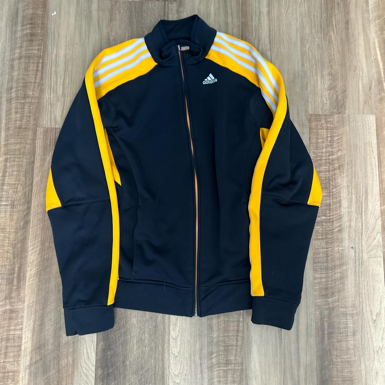 Yellow adidas-tracksuit - Depop