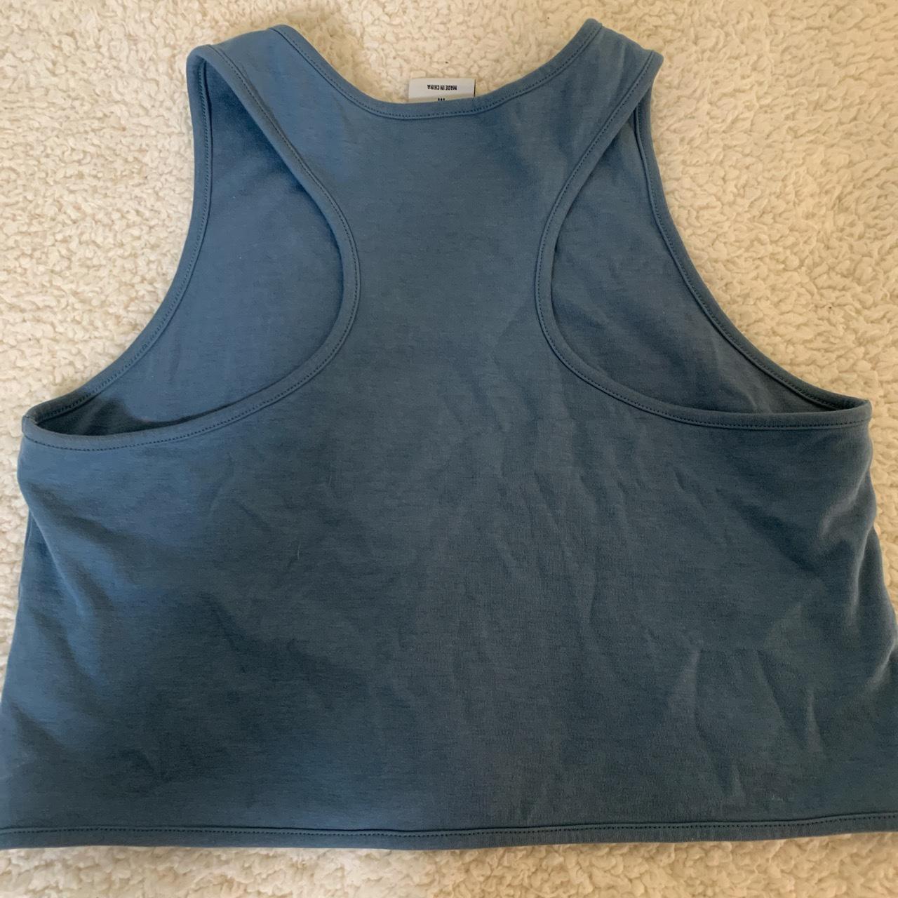 Light blue gym shark top - Depop