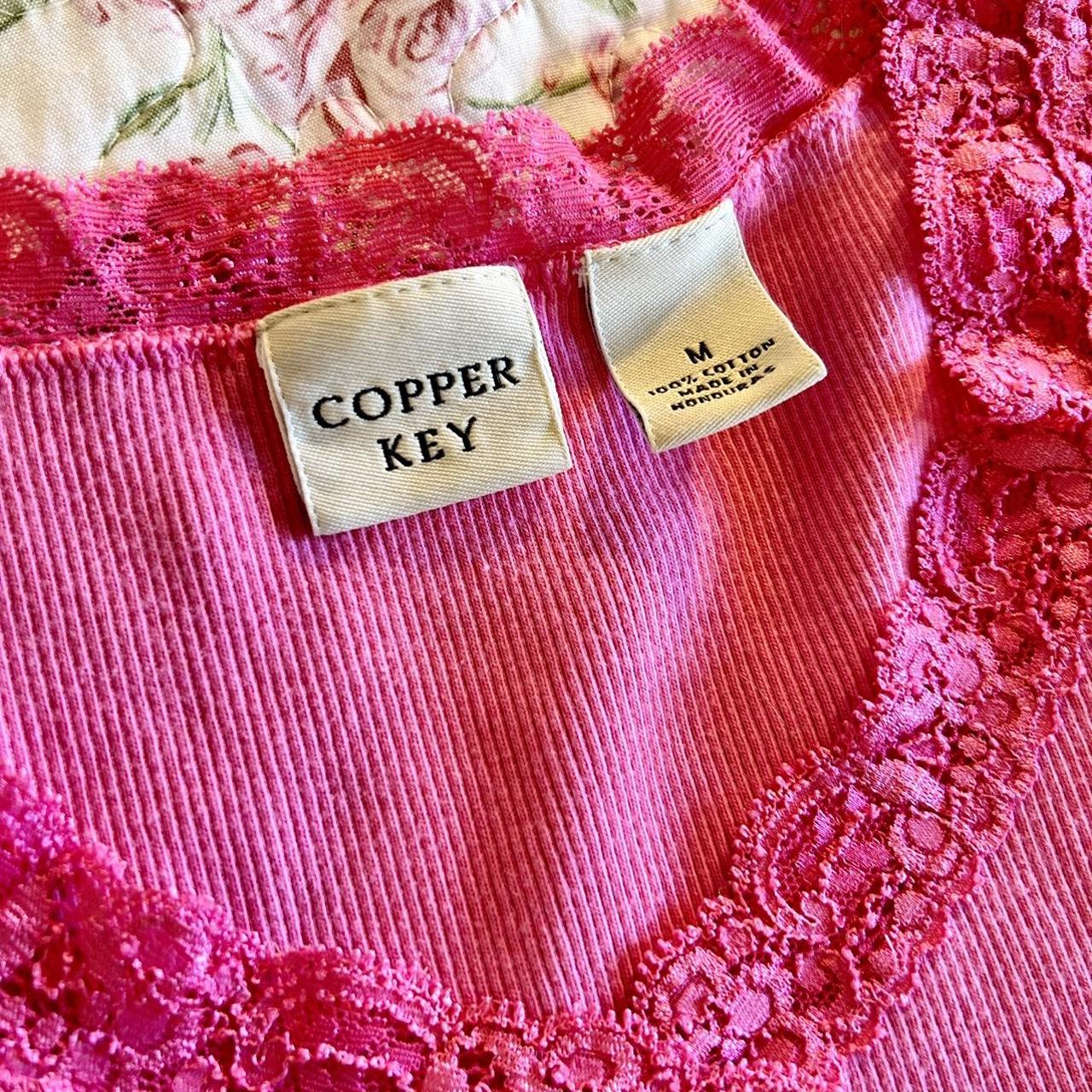 copper key pink lace tank top ♡ ♥︎ copper key pink... Depop