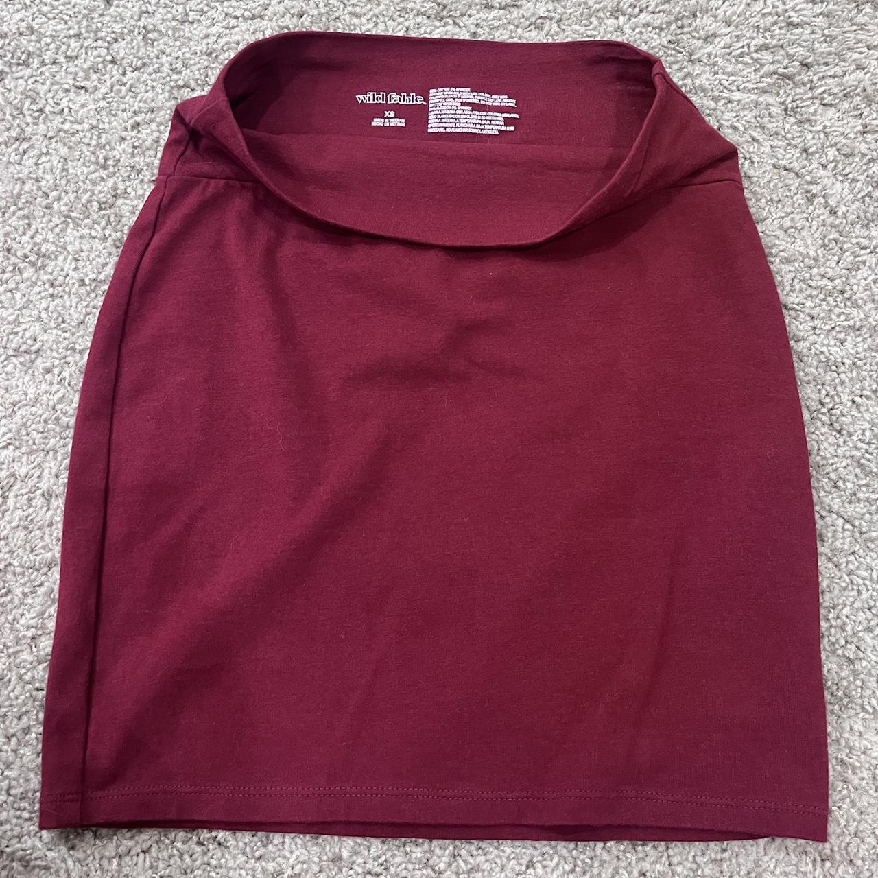 Burgundy red mini skirt from Target miniskirt Depop