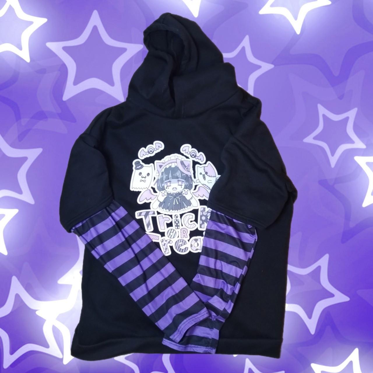 Purple skull online hoodie