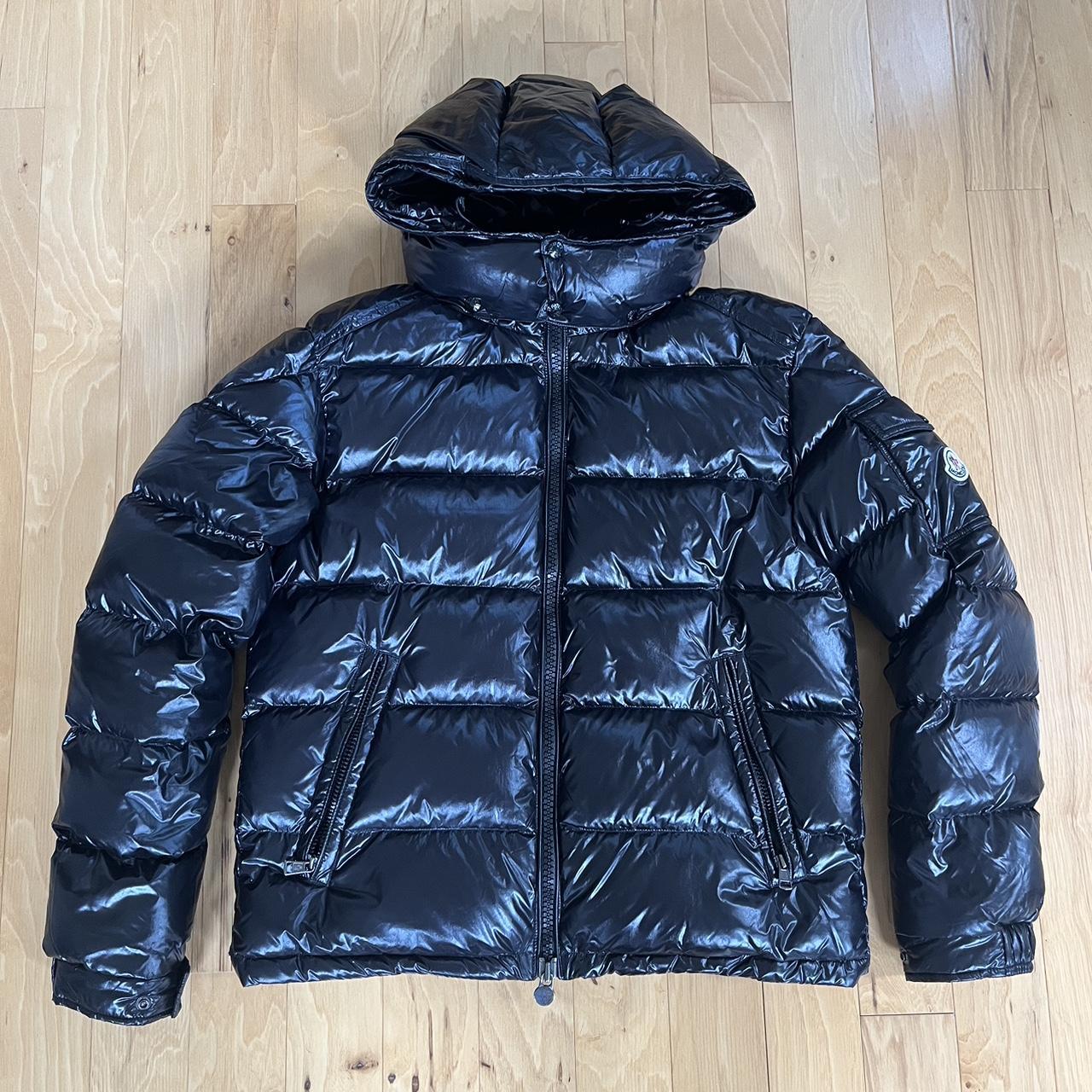 Black Moncler Maya Puffer Coat Jacket Size 2 (Small)... - Depop