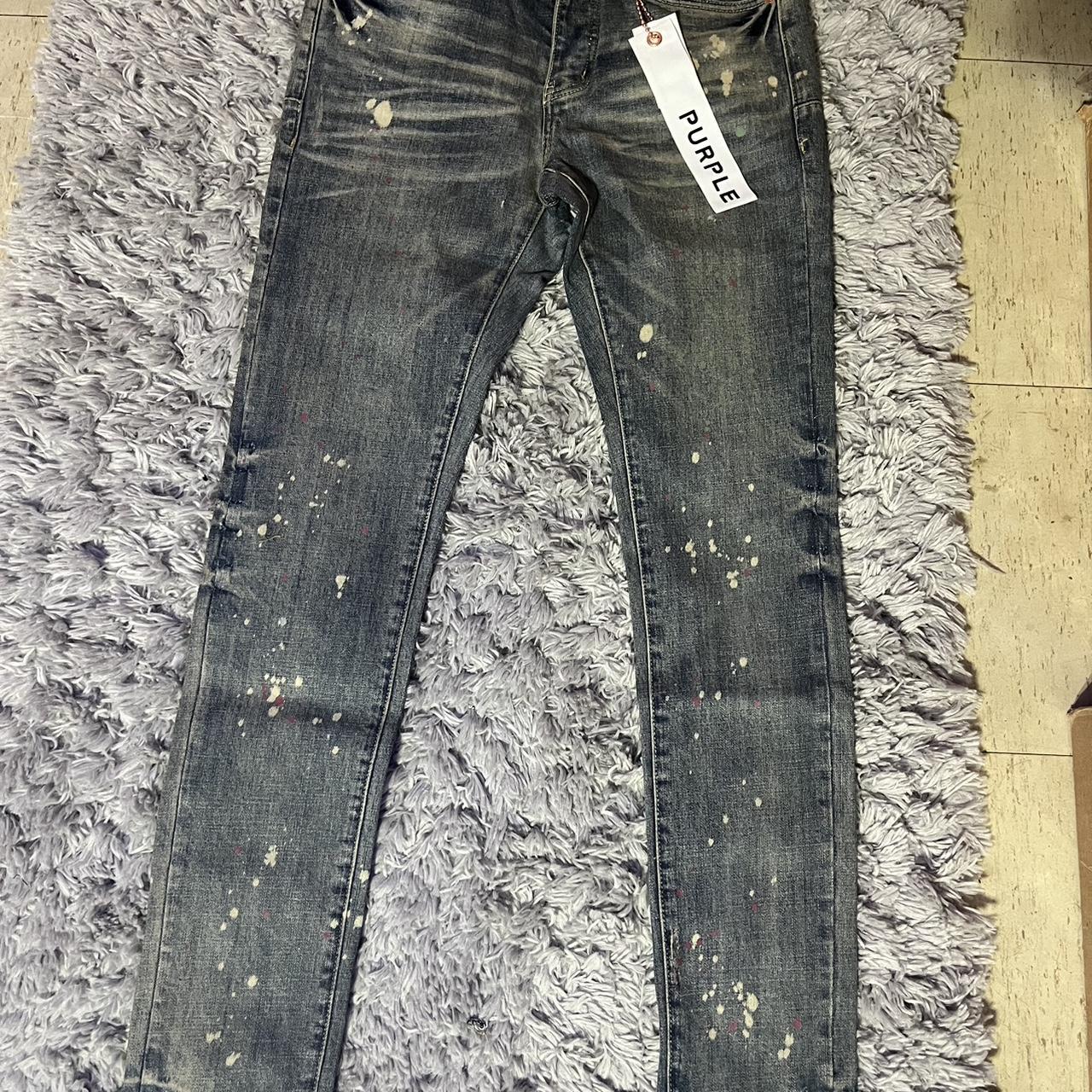 Purple Brand P002 Vintage Spotted Indigo Skinny... - Depop