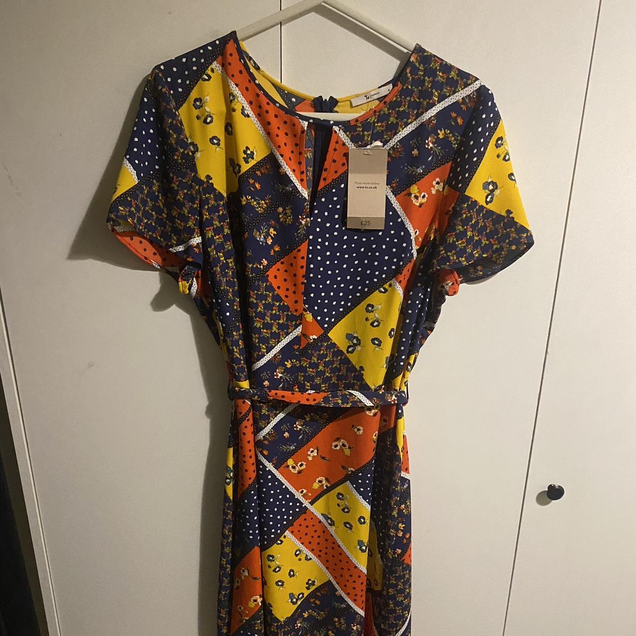 Sainsbury's TU Women's Red and Blue Dress Depop